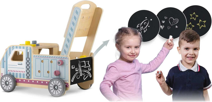 Ходунки дерев'яні Ricokids Штовхач з інструментами RK-874 (5903890623296) - зображення 7