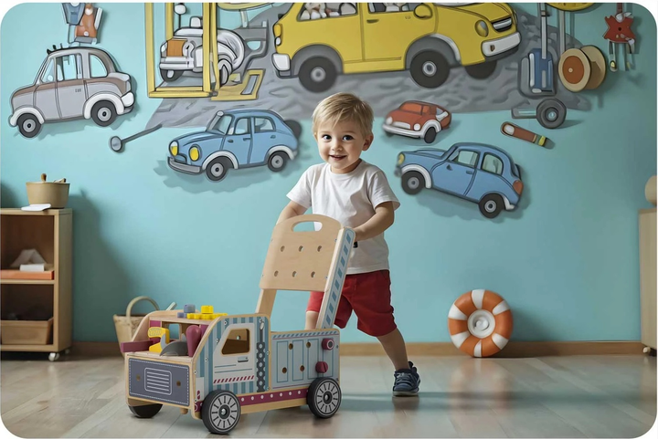 Ходунки дерев'яні Ricokids Штовхач з інструментами RK-874 (5903890623296) - зображення 11