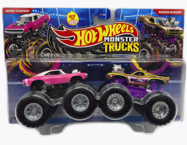 Набір 2 монстр-траки Hot Wheels Rodger Dodger vs Dodge Charger (FYJ64.JCC79) - Фото 3 Набір 2 монстр-траки Hot Wheels Rodger Dodger vs Dodge Charger (FYJ64.JCC79) - зображення 3
