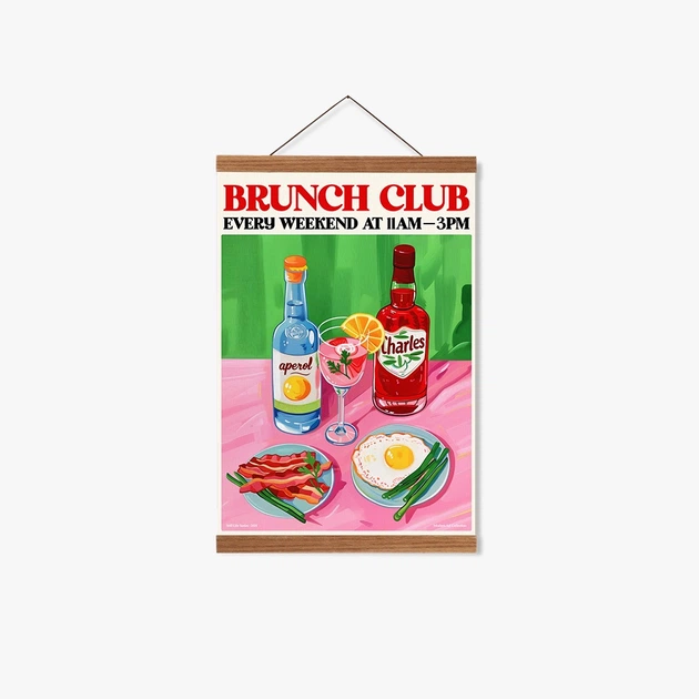 Постер Roomy "Brunch Club" Белая рамка с антибликовым стеклом A3 (42x29.7 cm) - Фото 3 Постер Roomy "Brunch Club" Белая рамка с антибликовым стеклом A3 (42x29.7 cm) - изображение 3