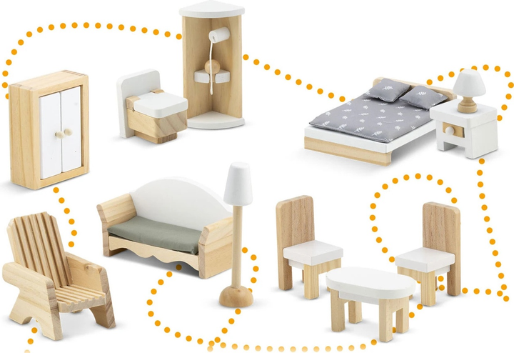 Drewniany domek dla lalek Ricokids 3-piętrowy RK-878 787801 (5903890623340) - obraz 4