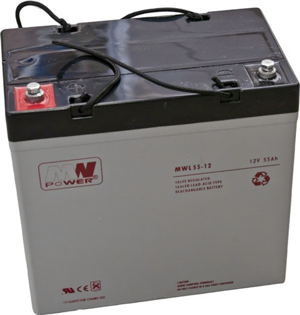Akumulator MW Power VRLA AGM MWL 55-12 12V 55Ah (5901885207582) - obraz 1