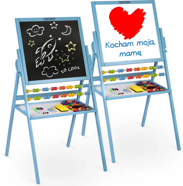 Магнітна таблиця для малювання Ricokids Синя (5908220476511) - зображення 6