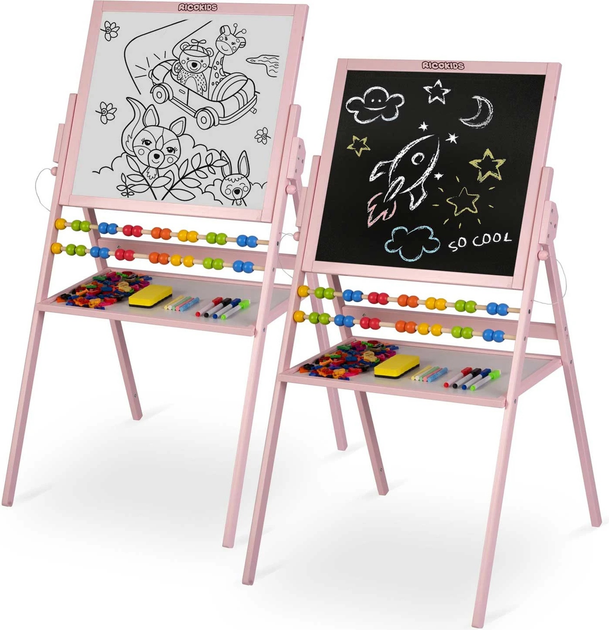 Магнітна таблиця для малювання Ricokids Рожева (5908220476528) - зображення 1