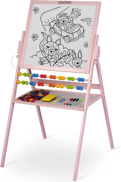Магнітна таблиця для малювання Ricokids Рожева (5908220476528) - зображення 5