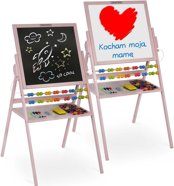 Магнітна таблиця для малювання Ricokids Рожева (5908220476528) - зображення 6