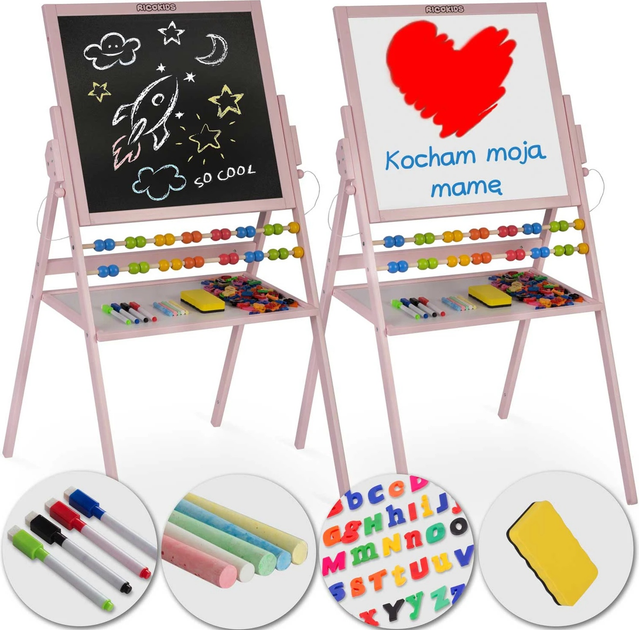 Магнітна таблиця для малювання Ricokids Рожева (5908220476528) - зображення 7