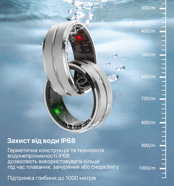 Смарт-кольцо INSPIRE HSR01 розмір 10 Silver (HSR01-10) - изображение 9
