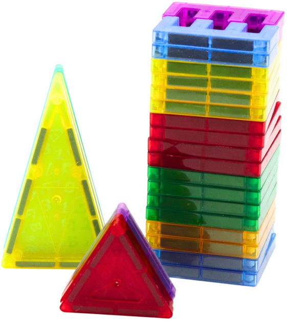 Magnetyczni klocki w walizce LeanToys 57 elementów 24987 (5905991060376) - obraz 3