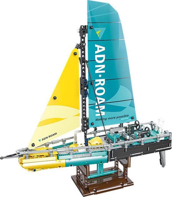 Klocki konstrukcyjne LeanToys Model jachtu typ 65 675 elementów 24706 (5905991057567) - obraz 3