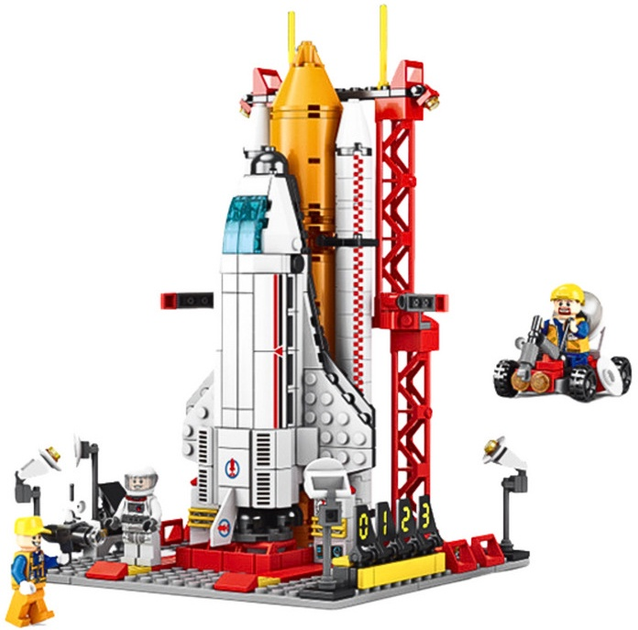 Klocki konstrukcyjne LeanToys Statek kosmiczny 506 elementów 18312 (5905991016670) - obraz 3