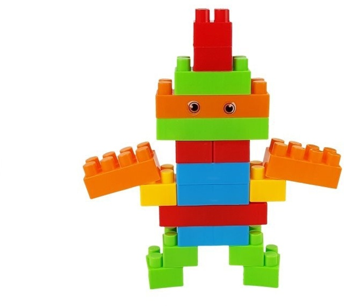 Klocki konstrukcyjne LeanToys w torbie 86 elementów 6965 (5905214979300) - obraz 4