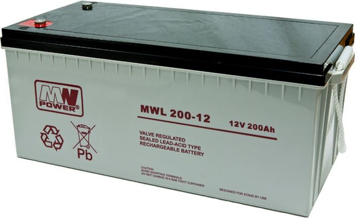 Akumulator MW Power VRLA AGM MWL 200-12 12V 200Ah (5901885207711) - obraz 1