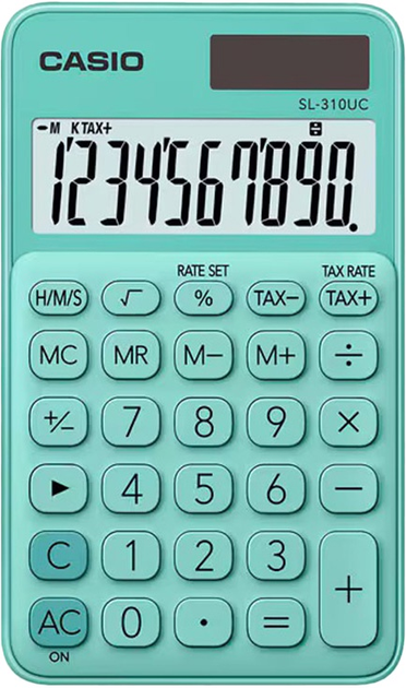 Kalkulator kieszonkowy Casio 10-cyfrowy Green (4549526612855) - obraz 1