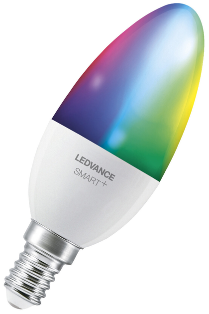 Lampa LED LEDVANCE SMART+ WiFi B40 4.9W RGBW 470Lm DIM E14 (4058075778597) - obraz 3