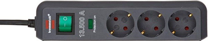 Фільтр мережі Brennenstuhl Eco-Line 3 розетки 1.5 м Black (4007123619207) - зображення 2