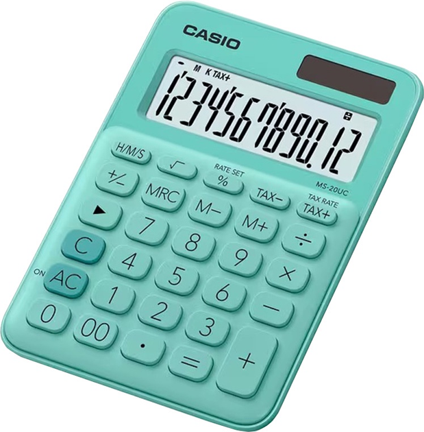Калькулятор настільний Casio 12 розрядів Green (4549526612763) - зображення 1