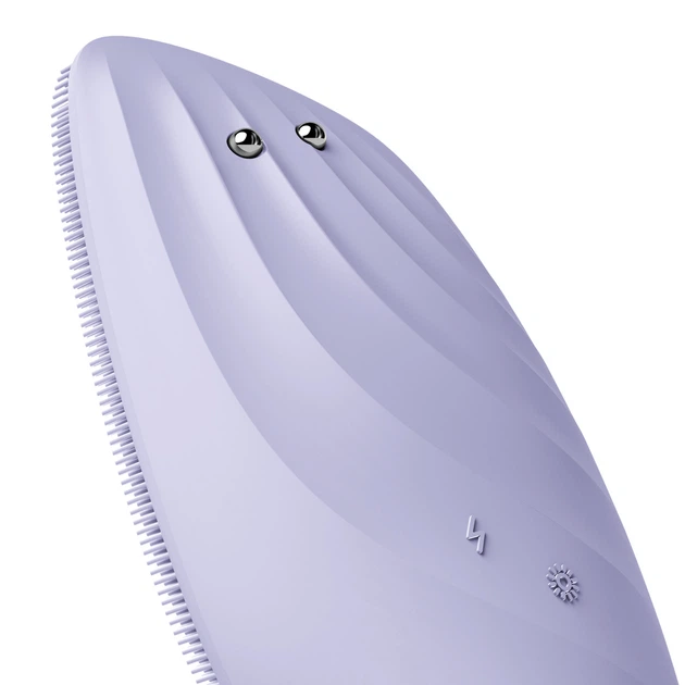 Очищающая щетка для лица GESKE Sonic Thermo Facial Brush&Face-Lifter 8в1 пурпурная - изображение 5
