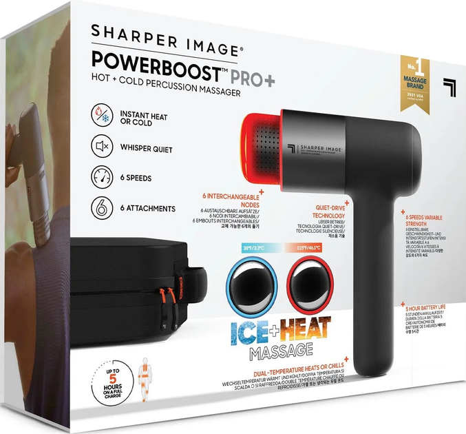 Масажний пістолет Sharper Image Powerboost Pro+ Hot & Cold (1245011870) - зображення 3