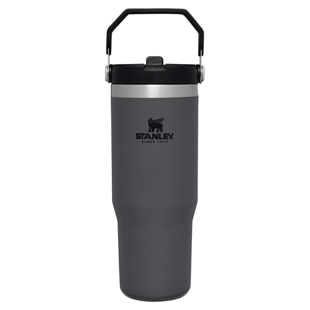 Термокружка для чая и кофе Stanley IceFlow Flip Straw Tumbler 0,89л. | Charcoal - Фото 1 Термокружка для чая и кофе Stanley IceFlow Flip Straw Tumbler 0,89л. | Charcoal - изображение 1