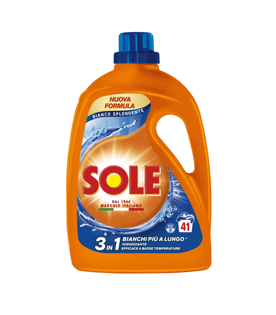Концентрований гель для прання білих речей з харчовою содою SOLE SOFTNER 3 IN 1 BIANCO 41 прання 1.845L - изображение 2