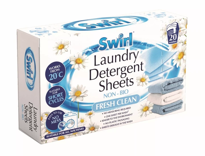 Пресований-порошок у серветках для прання Swirl fresh clean Laundry detergent sheet (з ароматом ромашки), 20 шт - изображение 2