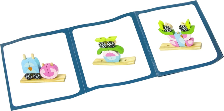 Zestaw drewnianych klocków Lean Toys Sowa 3D (5904665990179) - obraz 4