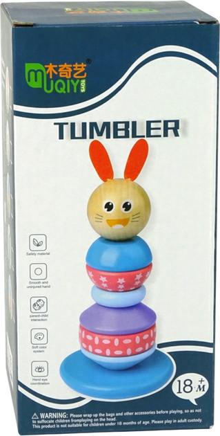 Розвиваюча пірамідка Lean Toys Жабка-балансир дерев'яна (5904665990148) - зображення 2