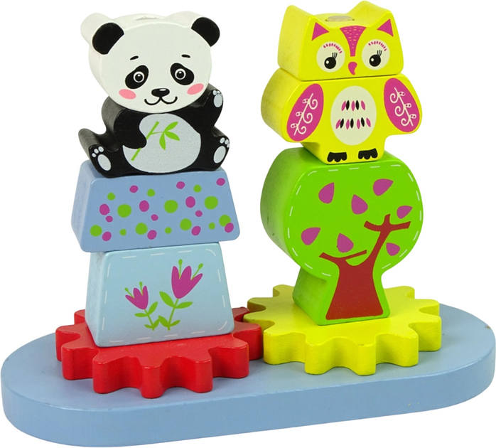 Набір дерев'яних блоків Lean Toys Animal Shaped Column (5904665990117) - зображення 4