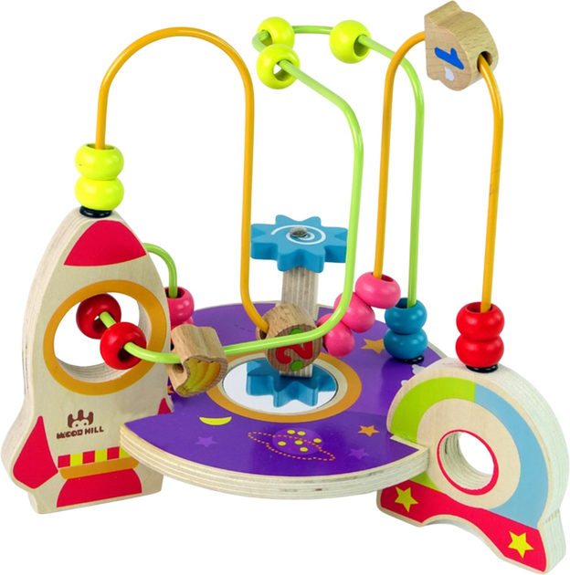 Розвиваюча іграшка Lean Toys дерев'яна з ракетою (5904665991978) - зображення 3