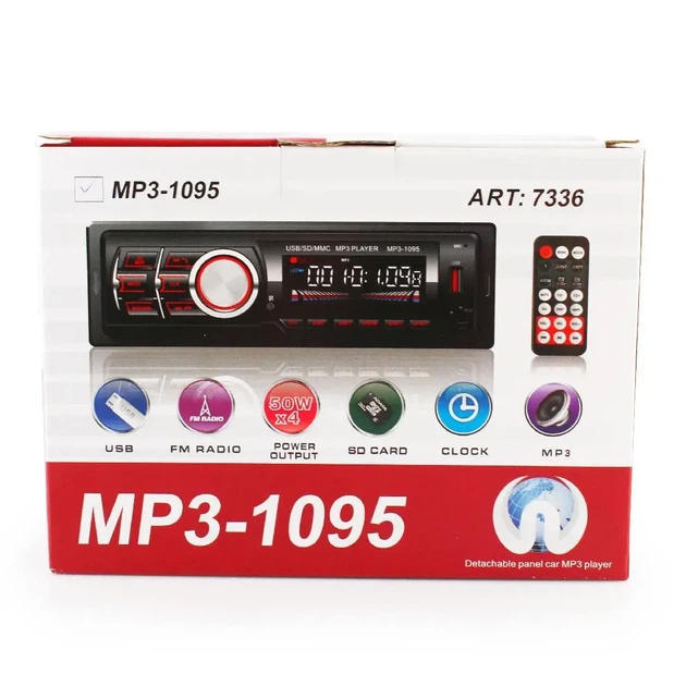 Автомагнитола 1DIN MP3-1095 BT с функцией Bluetooth и мощным 4-канальным звуком 7336 - изображение 5