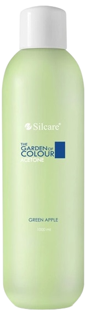 Ацетон Silcare The Garden of Color Зелене яблуко для зняття гібридних гель-лаків 1000 мл (5906720566350) - зображення 1