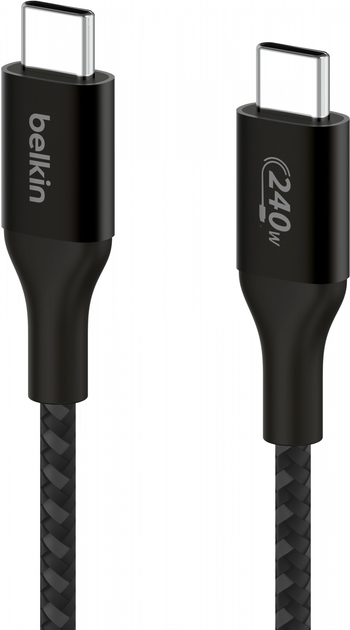 Кабель Belkin BoostCharge 240W USB Type-C - USB Type-C 1 м Black (CAB015BT1MBK) - зображення 3
