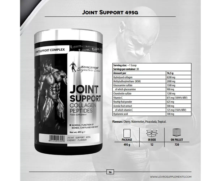 Коллагеновые Пептиды для Поддержки Суставов Kevin Levrone Joint Support - 495 г Тропический (5903719227575) - Фото 2 Коллагеновые Пептиды для Поддержки Суставов Kevin Levrone Joint Support - 495 г Тропический (5903719227575) - изображение 2