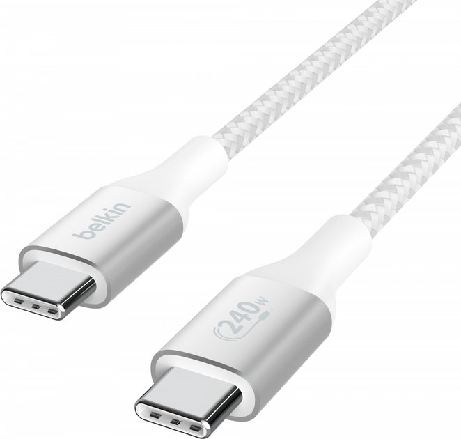 Kabel Belkin BoostCharge 240W USB Type-C - USB Type-C 2 m White (CAB015BT2MWH) - obraz 4