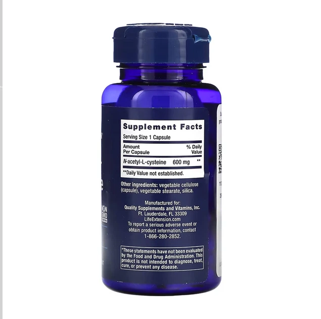 N-Acetyl-L-Cysteine (NAC) 600mg - 60 caps - зображення 2