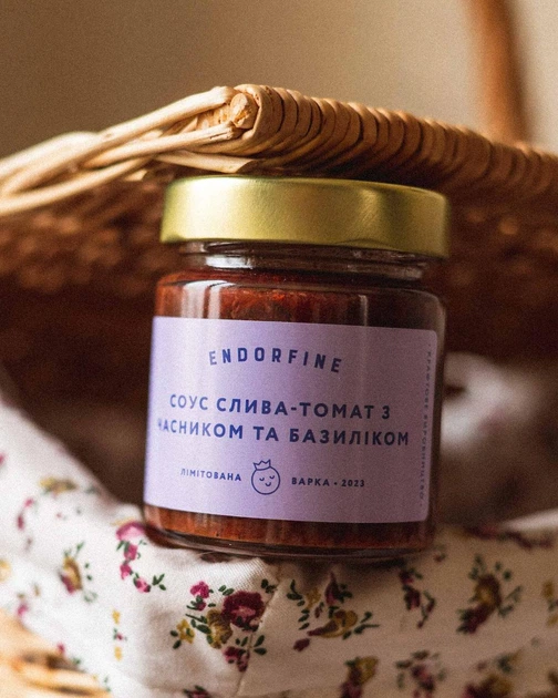 Соус Endorfine слива-томат с чесноком и базиликом, 234 г - изображение 2