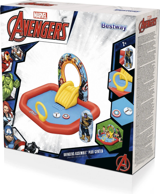 Nadmuchiwany wodny plac zabaw Bestway Avengers 98800 211 × 198 × 125 cm (6941607353370) - obraz 2