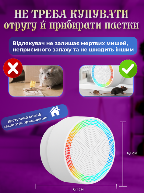 Отпугиватель мышей насекомых грызунов тараканов ультразвуковой электронный ультразвук от крыс звуковой прибор для отпугивания ловушка ловушка для помещения 2 шт в комплекте - Фото 9 Отпугиватель мышей насекомых грызунов тараканов ультразвуковой электронный ультразвук от крыс звуковой прибор для отпугивания ловушка ловушка для помещения 2 шт в комплекте - изображение 9