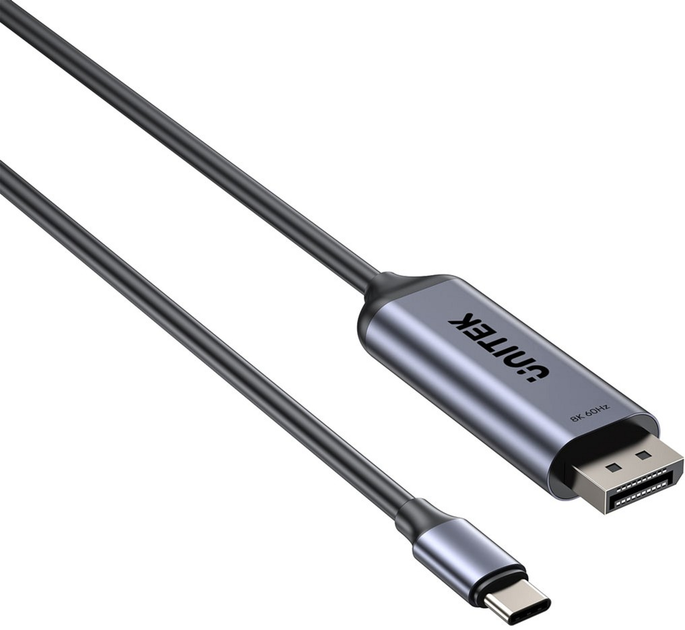 Кабель Unitek Bidirectional USB Type-C - DisplayPort 1.4 8K 60 Гц 1.5 м Black (V1423DGY01) - зображення 4
