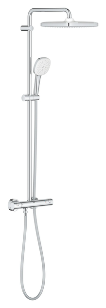 Душевая система с термостатом для настенного монтажа Grohe Tempesta System 250 Cube (26689001) - Фото 1 Душевая система с термостатом для настенного монтажа Grohe Tempesta System 250 Cube (26689001) - изображение 1