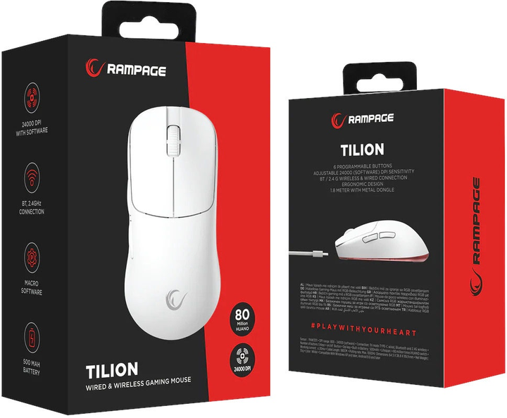 Миша Rampage Tilion Bluetooth White (TILION-WHITE) - зображення 8