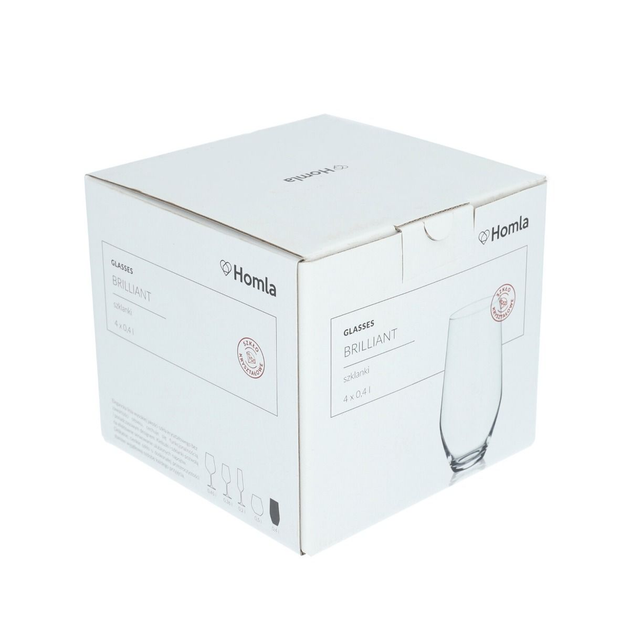 Komplet szklanek Homla Brilliant 400 ml 4 szt (5902869952542) - obraz 3