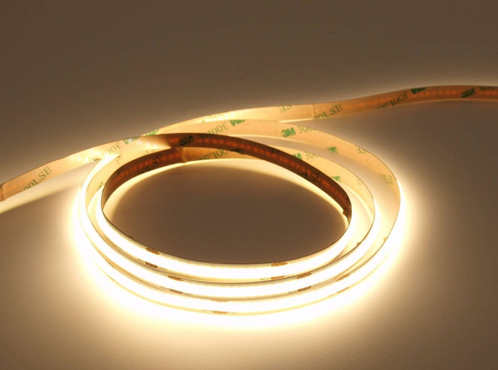 Taśma LED MW Lighting typu COB 5W 320 chips/m CRI >90 4V 3000K IP20 5m ciepla biala (UQS-COB-5W-WW-24V-5m) - obraz 4