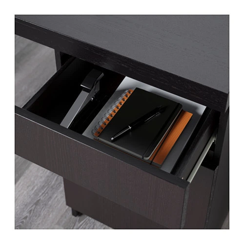 Письменный стол IKEA MALM 140x65 см черно-коричневый 002.141.57 - изображение 2