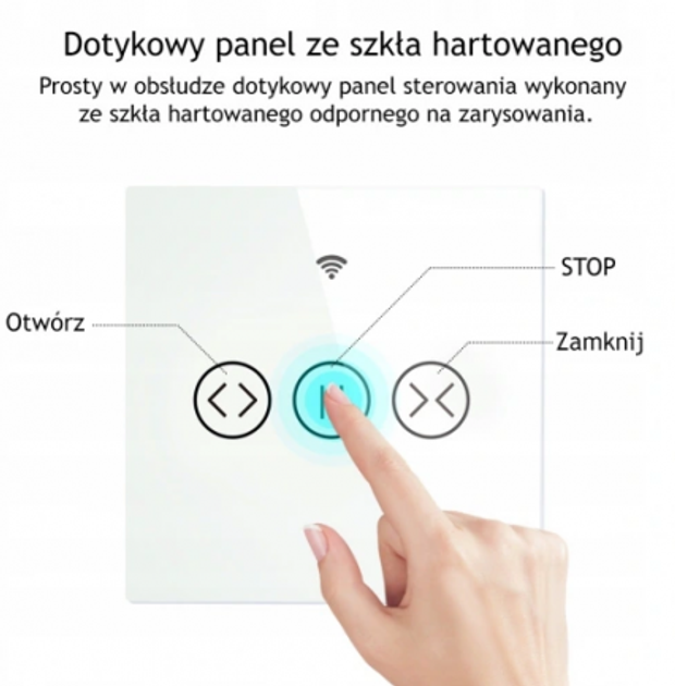 Розумний перемикач ролет Wi-Fi Moes WS-EUR-C Білий (5902135154250) - зображення 2