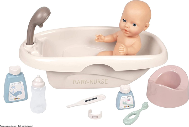 Zestaw zabawek Smoby Baby Nurse Wanienka z akcesoriami 9 elementow 220366 (3032162203668) (955555910973971) - Outlet - obraz 1