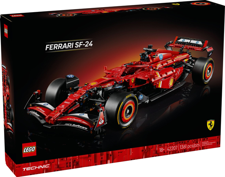 Zestaw klockow LEGO Technic Bolid F1 Ferrari SF-24 1361 element (42207) (955555911087995) - Outlet - obraz 1