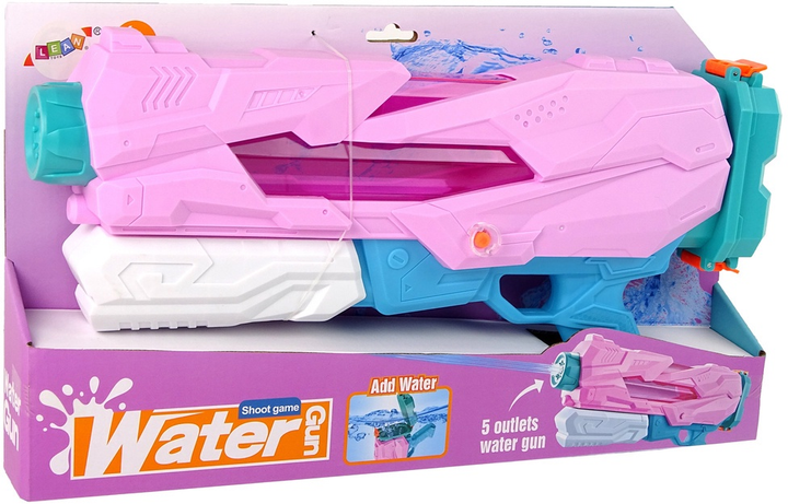 Водний пістолет LEAN Toys 800 мл Рожевий 13119 (5905323213210) - зображення 1