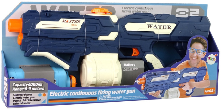 Водний пістолет LEAN Toys великий електричний 1000 мл 13122 (5905323213241) - зображення 1